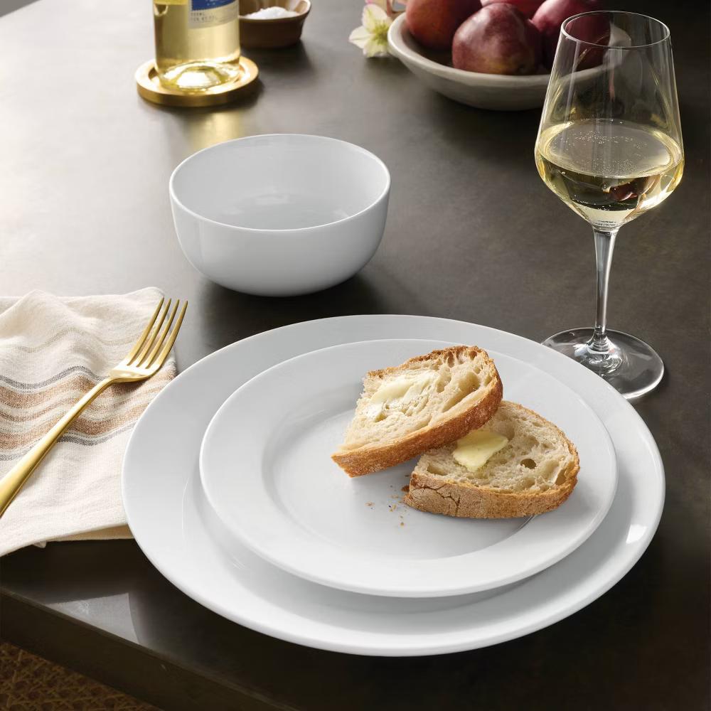 12pc Porcelain Round Rim Dinnerware Set - Image 5