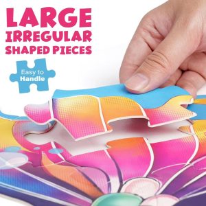 Mermaid Floor Puzzles for Kids 4-6, 52 PCs Large Jigsaw Puzzles for Toddlers, 26”x 27.5”