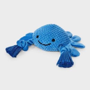 8.5" Blue Crab Dog Rope Plush Toy