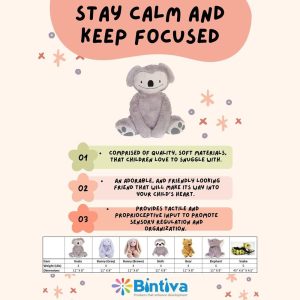Bintiva Weighted Comfort Buddy Sloth – Sensory Comfort Plush Toy for Calming, Regulation, and Proprioceptive Input