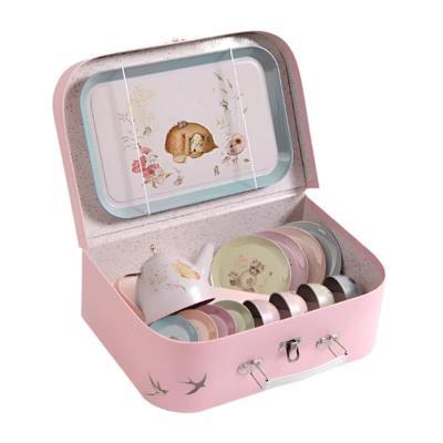 Moulin Roty Suitcase - Tea Party Metal Set The Rosalies
