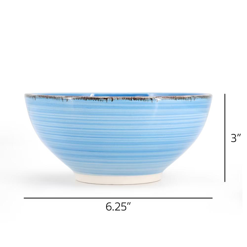 Ridge 6.25 Inch 6 Piece Round Stoneware Assorted Bowl Set - Image 4
