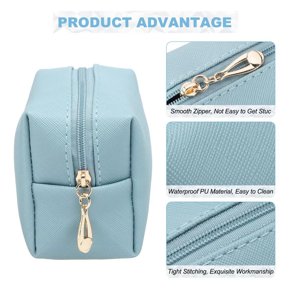 PU Waterproof Cute Preppy Travel Toiletry Mini Makeup Bag 4" x 3" - Image 25