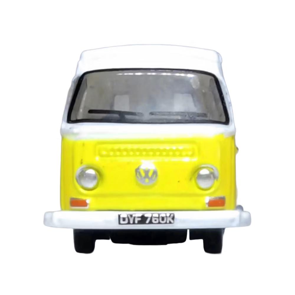 Volkswagen T2 Bay Window Camper Van Saturn Yellow and White 1/148 (N) Scale Diecast Model Car - Image 3