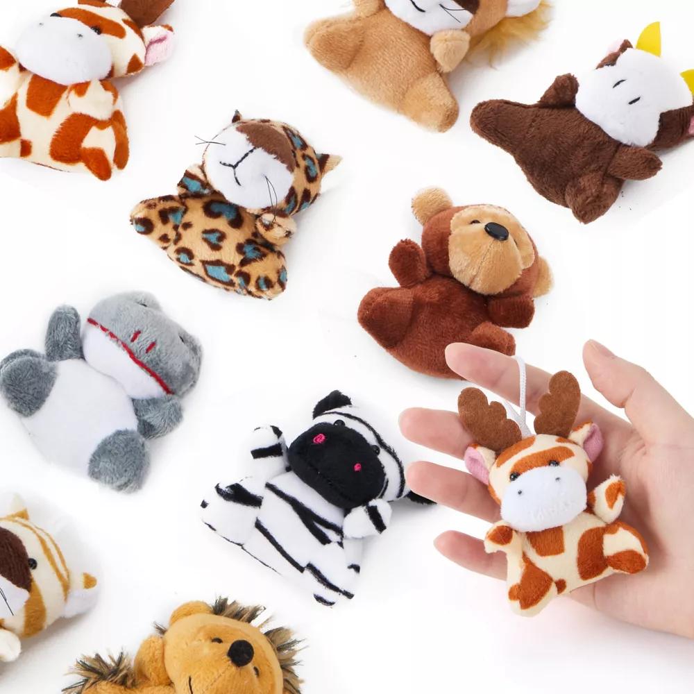 24 Pcs Mini Safari Animal Plush Toys, 3 Inch Stuffed Animals for Kids, Keychain Decorations, Party Favors, Carnival Prizes & School Gifts - Image 3