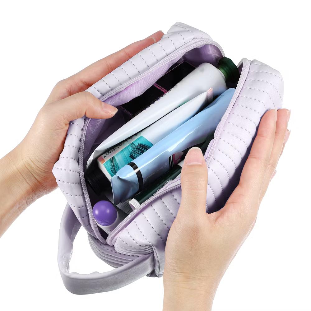 Faux Leather Small Makeup Bag - Image 36