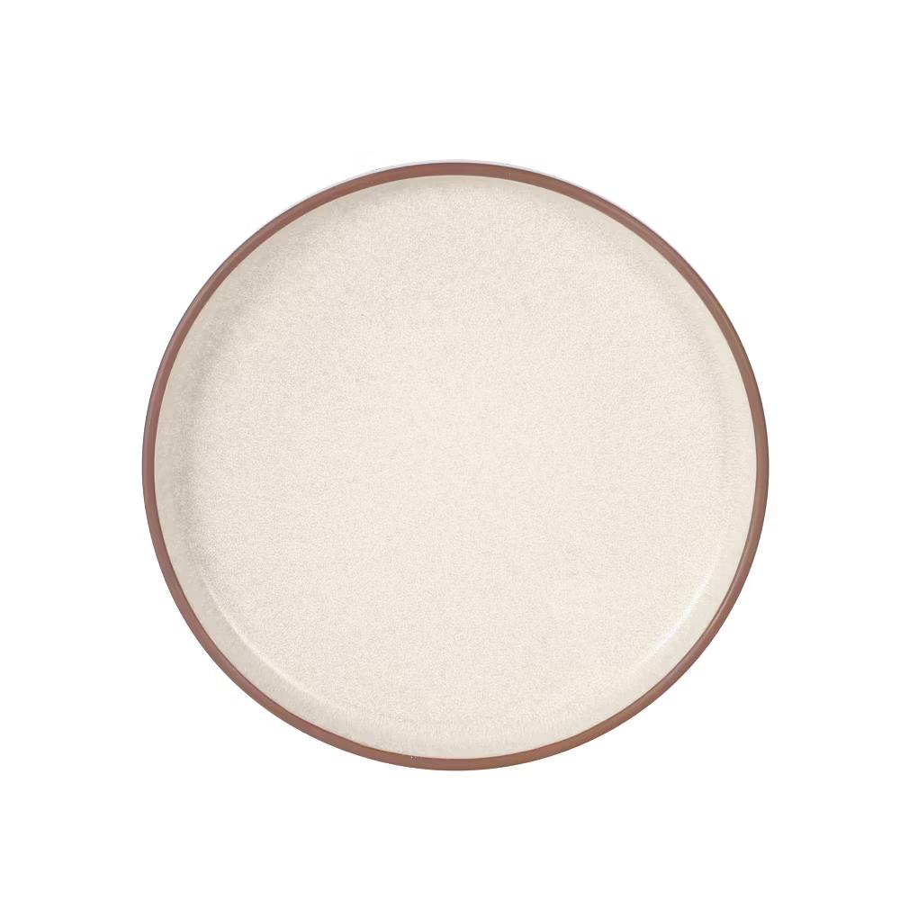 Abbey Circle 12 Piece (Service for 4) Plates and Bowls Reactive Matte Glaze Dishes Stoneware Ceramic Dinnerware Set - Image 8