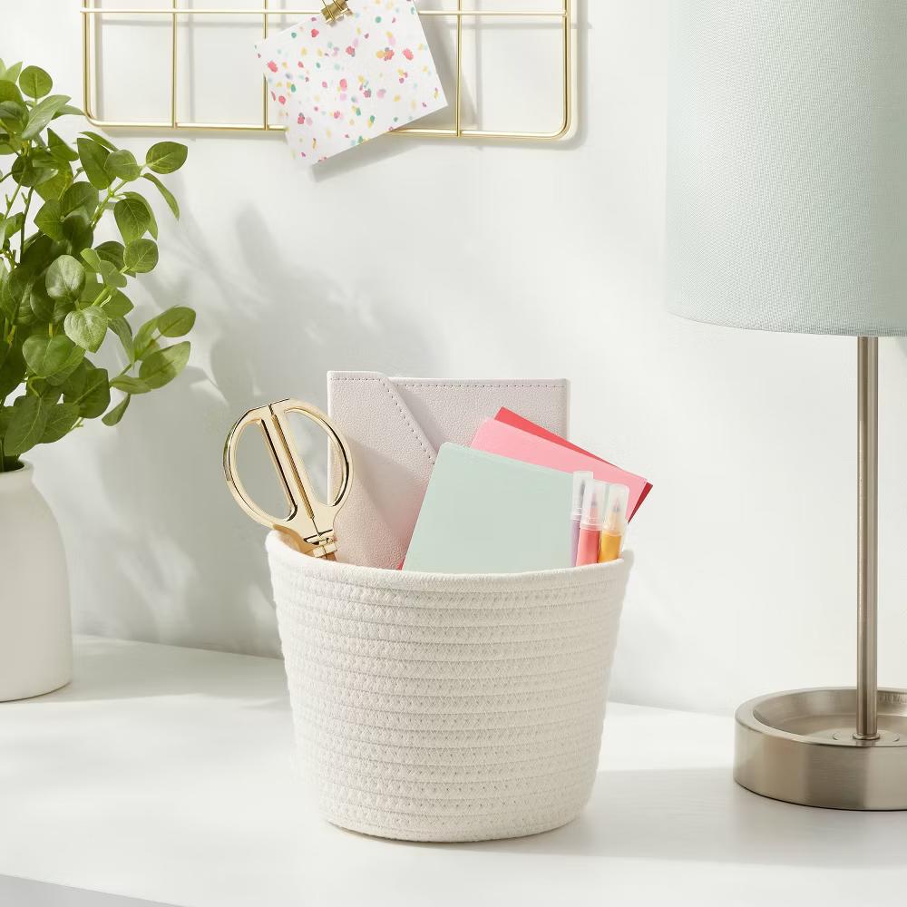 Decorative Coiled Rope Basket - Image 14