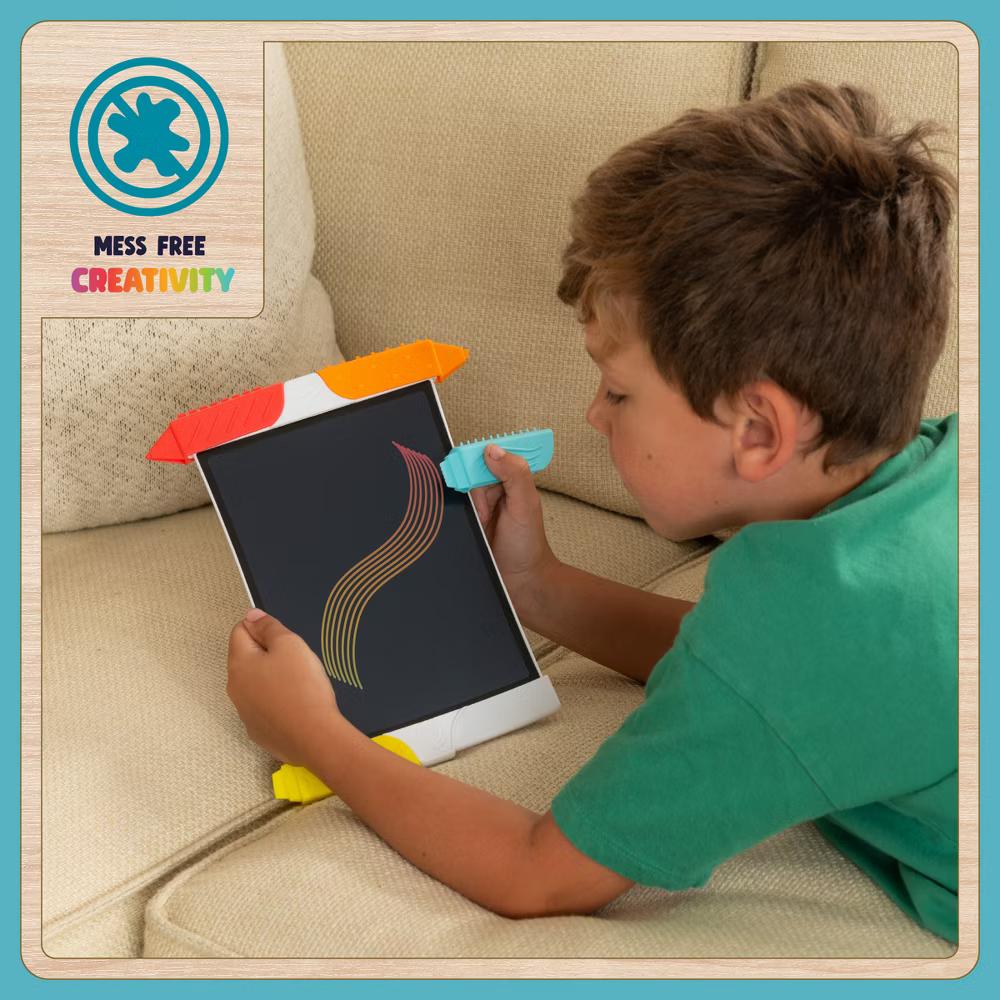LCD Lil Artist Creativity Kit – Reusable LCD Drawing Tablet with Sensory Texture Tools for Kids, Ages 3+ - Image 8