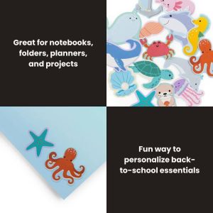 Yoobi Evolve 15pk Stickers - Ocean Friends, School Supplies