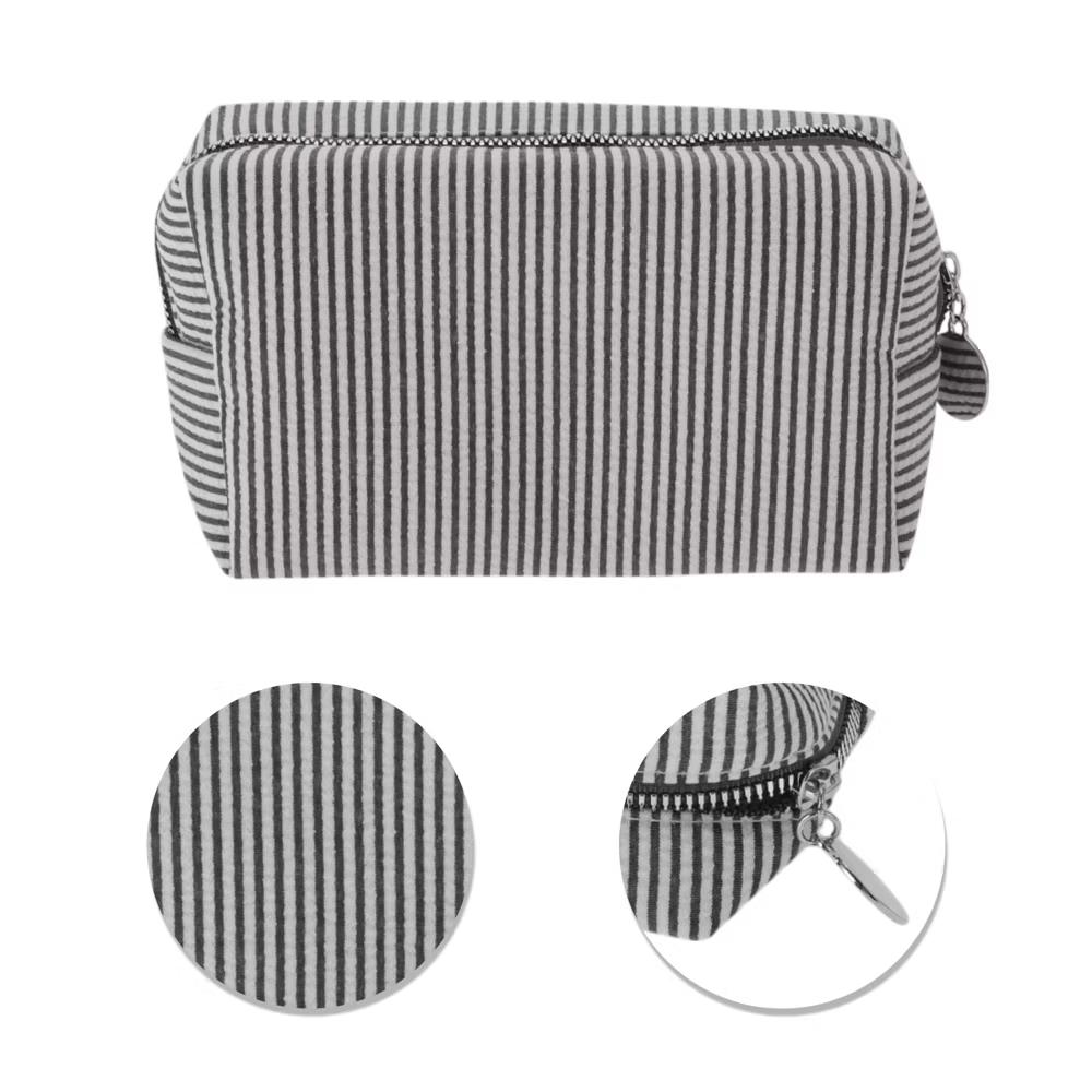 Striped Pattern Makeup Bag for Travel 1 Pc - Image 2
