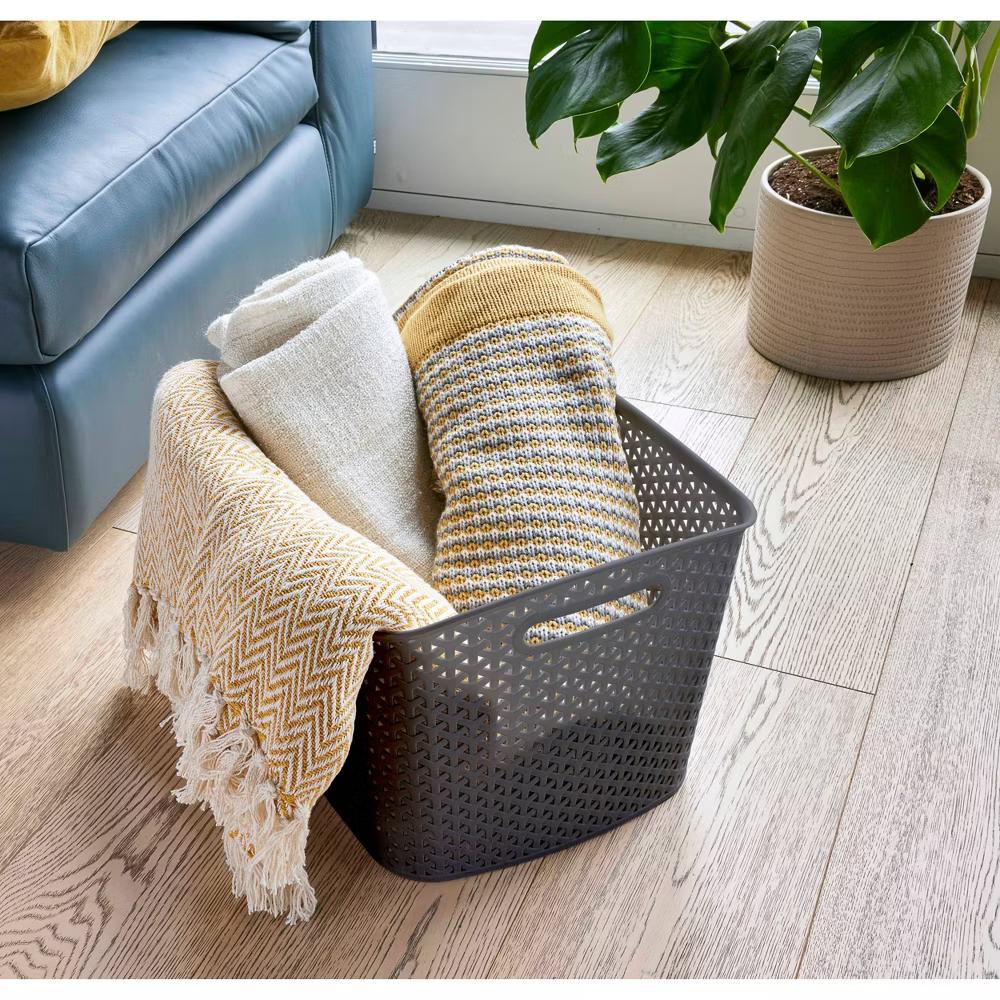 Y-Weave XL Curved Decorative Storage Basket - Image 18