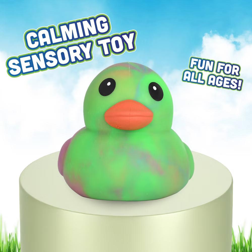 Jumbo Squeezy Ducks - Tie Dye Green - Image 3