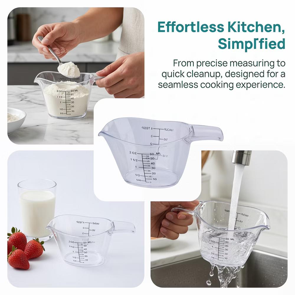 Measuring Cup, PS Material Measuring Cup for Everyday Kitchen Tasks Like Baking or Soup Making - Image 4