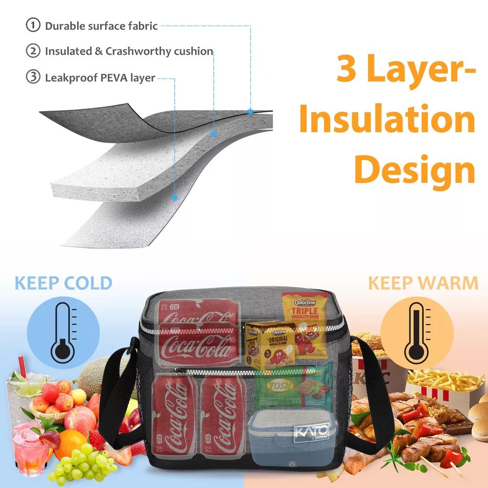 Insulated Small Lunch Bag for Adult Kid, Leakproof Reusable Lunch Cooler Bag with Adjustable Shoulder Strap, Kids Portable Lunch Box - Image 21