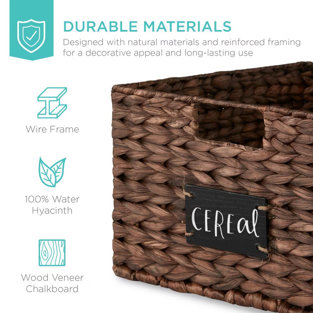 Set of Woven Water Hyacinth Baskets - Image 11