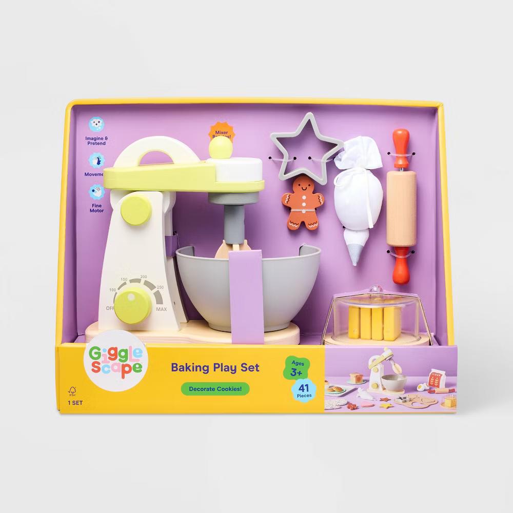 Baking Play Set - 27-Piece Toy Kitchen, Plastic & Wood, Ages 3+, Creativity & Motor Skills