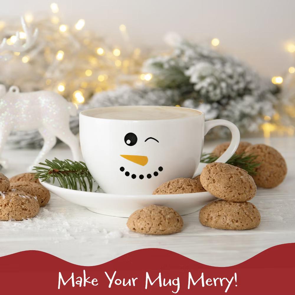 Snowman Face Stickers for Crafts, Christmas Decoration for Windows, Refrigerators, Water Bottles, Cups - Image 8