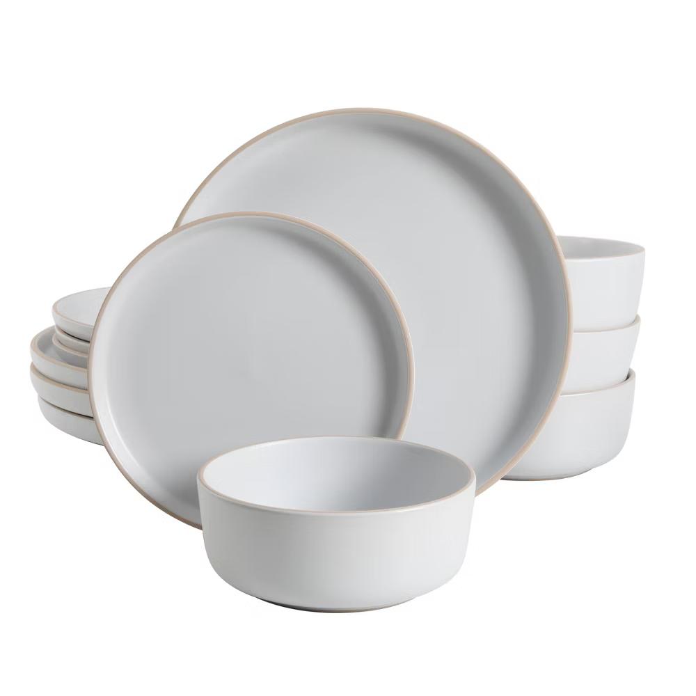 Everyday Essential 12-Piece Stoneware Dinnerware Set - Image 7