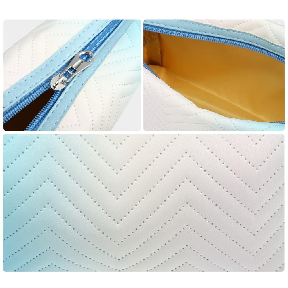 Travel Makeup Bag Portable Toiletry Bag Small Cosmetic Organizer Gradient - Image 3