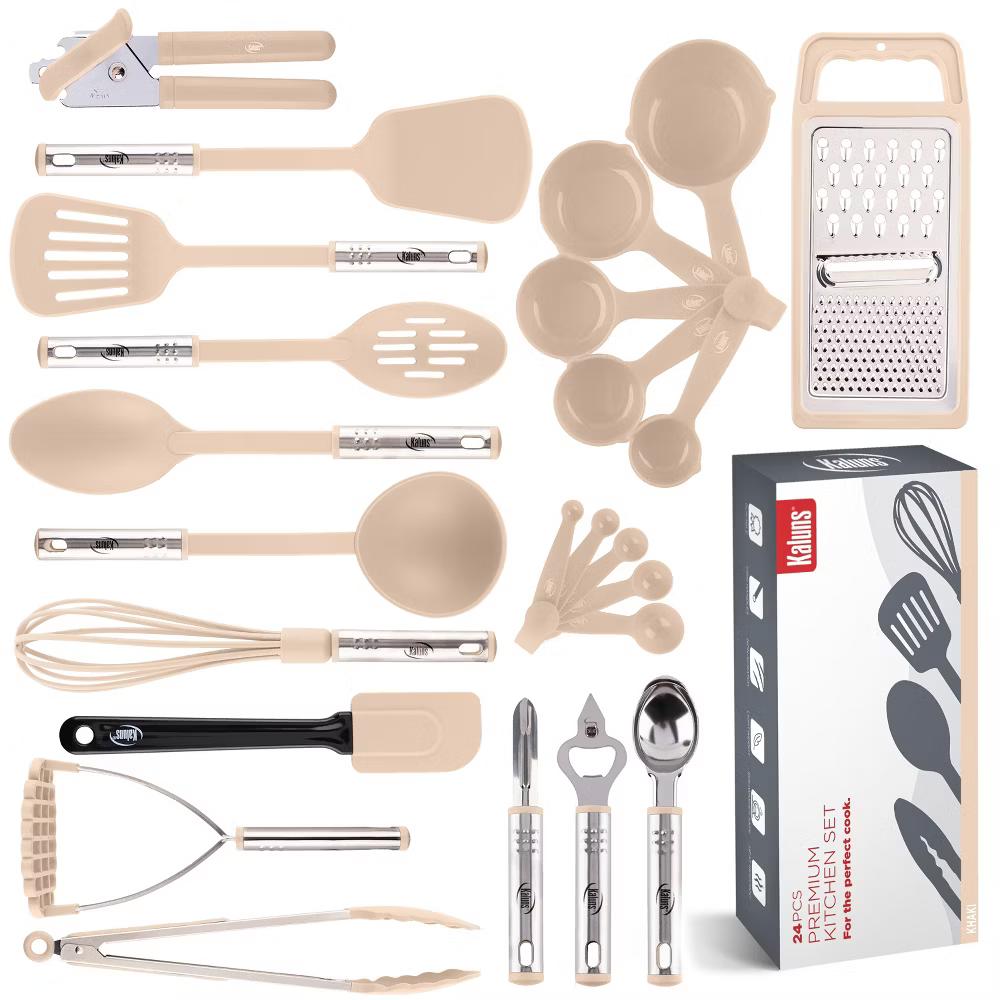 Kitchen Utensils Set, Nylon and Stainless Steel Cooking Utensils, Dishwasher Safe and Heat Resistant Kitchen Tools - Image 21