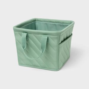 8''x10.5'' Fabric Stitched Decorative Storage Basket