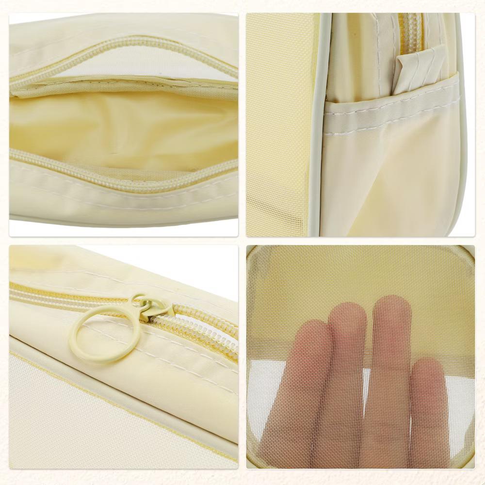 Travel Mesh Makeup Bag with Zipper 3 Pcs - Image 3