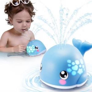 Baby Bath Toy Whale Sprinkler, Light Up Bathtub Water Toys – Water Spraying, Vibrant Colorful Lights, Gift for Babies & Toddlers 6 Months+