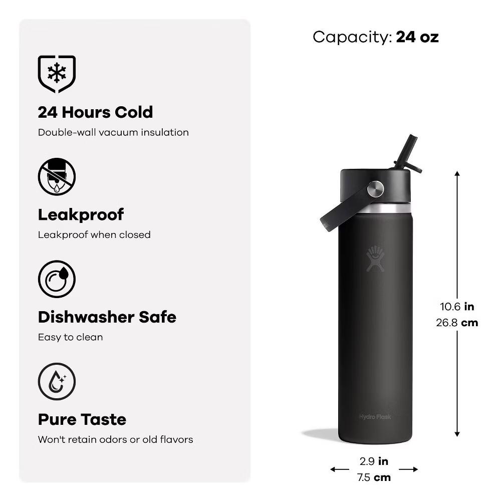 Hydro Flask Wide Mouth Flex Straw Bottle - Image 12