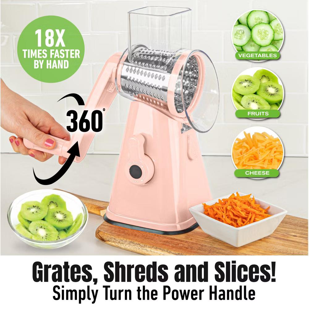 NutriSlicer Vegetable Slicer Cheese Grater Potato Slicer Salad Chopper with Suction Base - Image 27