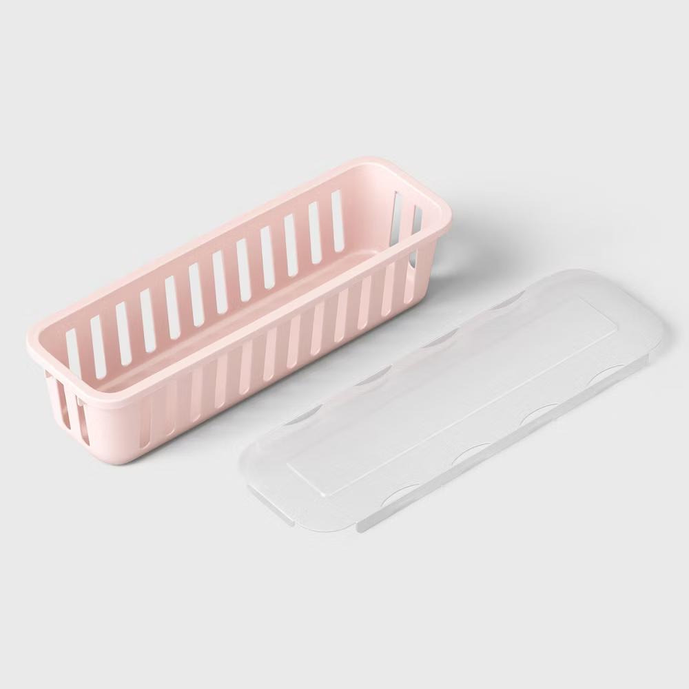 6pk Small Baskets with Lids Pastel colorway - Image 2