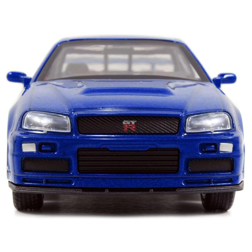Brian's Nissan Skyline GT-R R34 Blue Fast & Furious" Movie 1/32 Diecast Car Model by " - Image 4