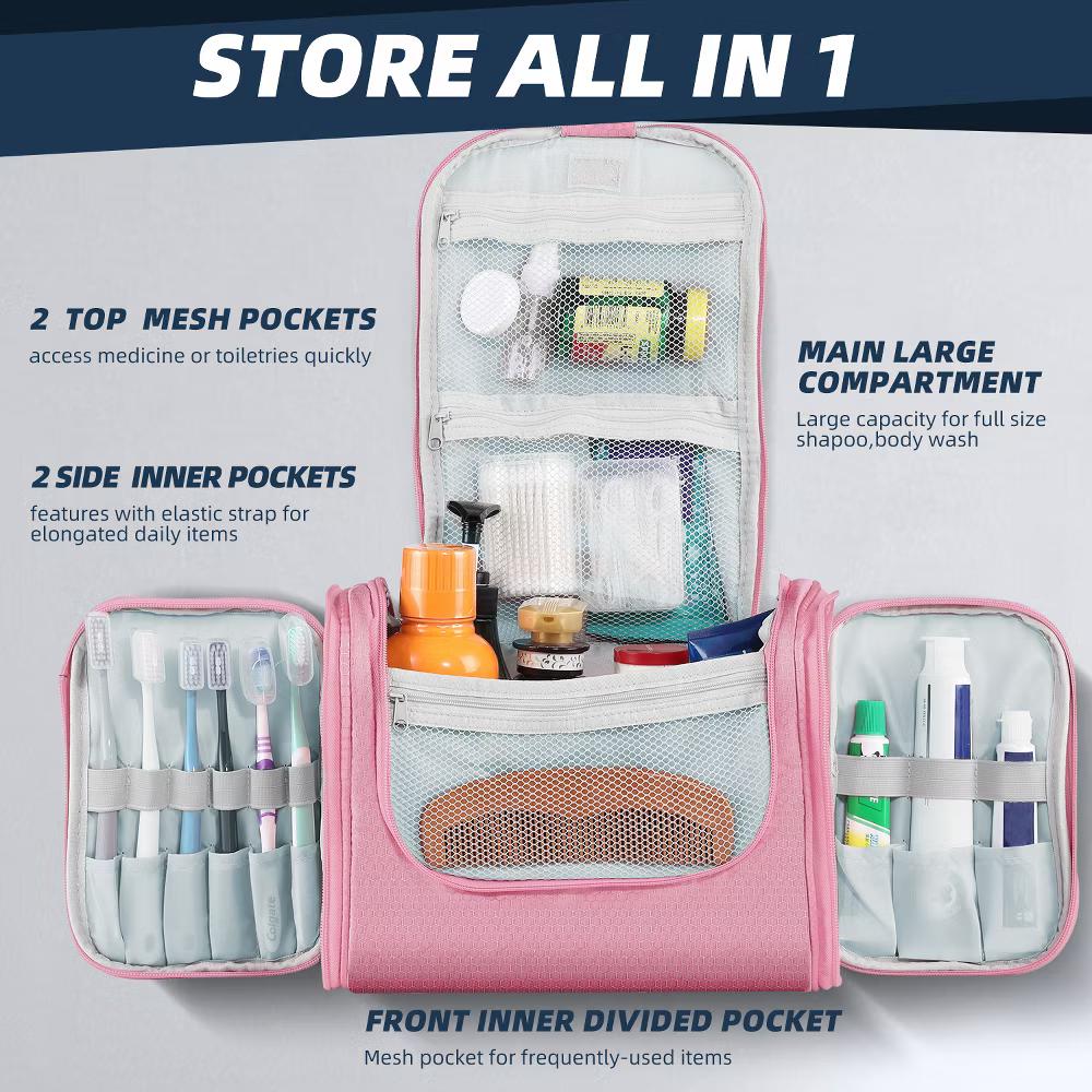 Large Capacity Toiletry Bag for Women and Men, Hanging Toiletry Organizer Cosmetics Makeup Bag - Image 53
