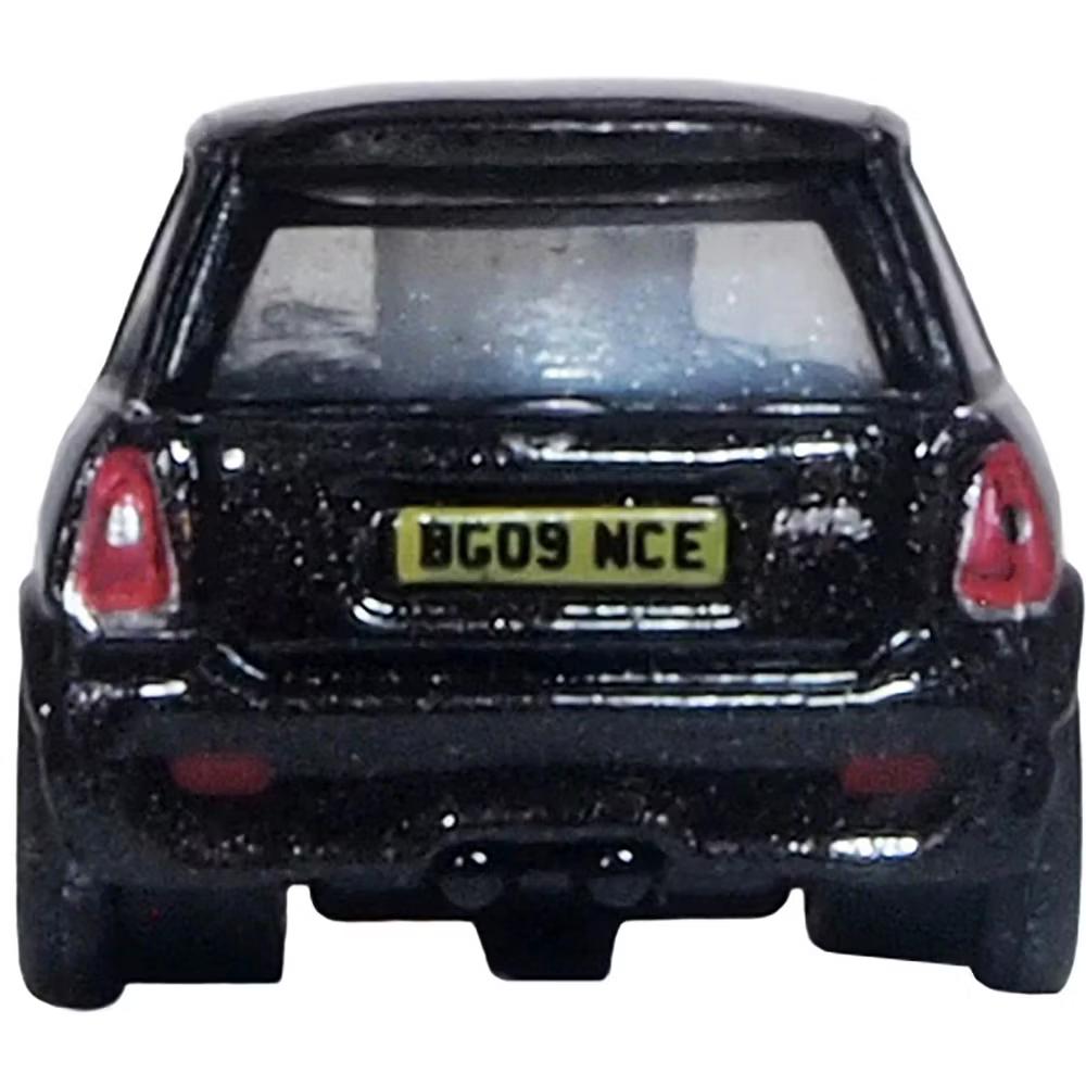 Mini Cooper S RHD (Right Hand Drive) Midnight Black with Silver Stripes 1/148 (N) Scale Diecast Model Car - Image 5