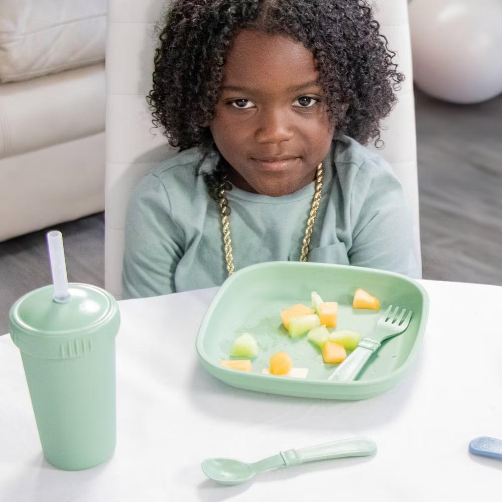Re-Play 4pk Flat Plates - Sedona: Reusable, BPA-Free, Break-Resistant, 70% -Consumer Recycled