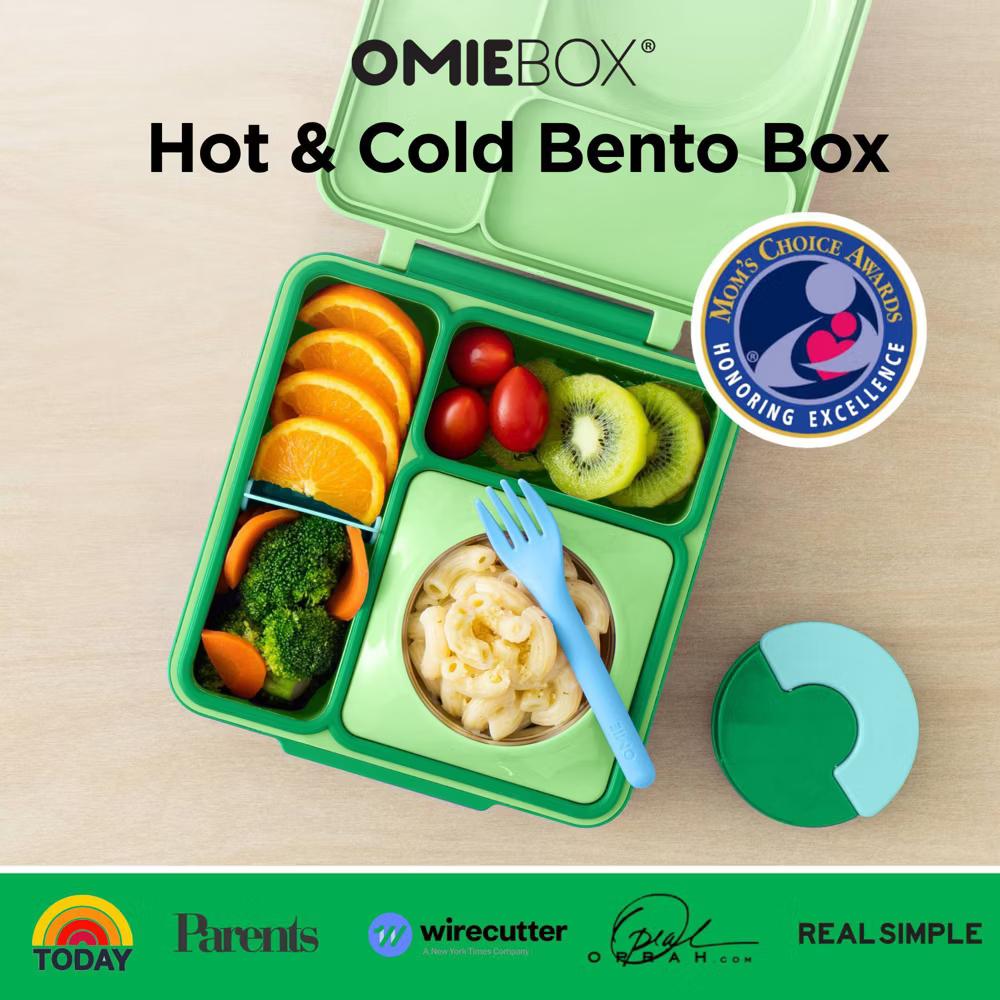OMIEBox Insulated Bento Lunch Box with Leakproof Thermos Food Jar 3 Compartments - Image 25