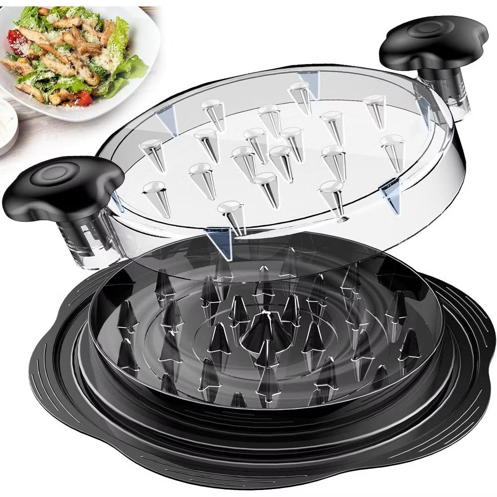 Maison Large Chicken Breast Shredder Tool Twist Black Orange & Red - Image 7