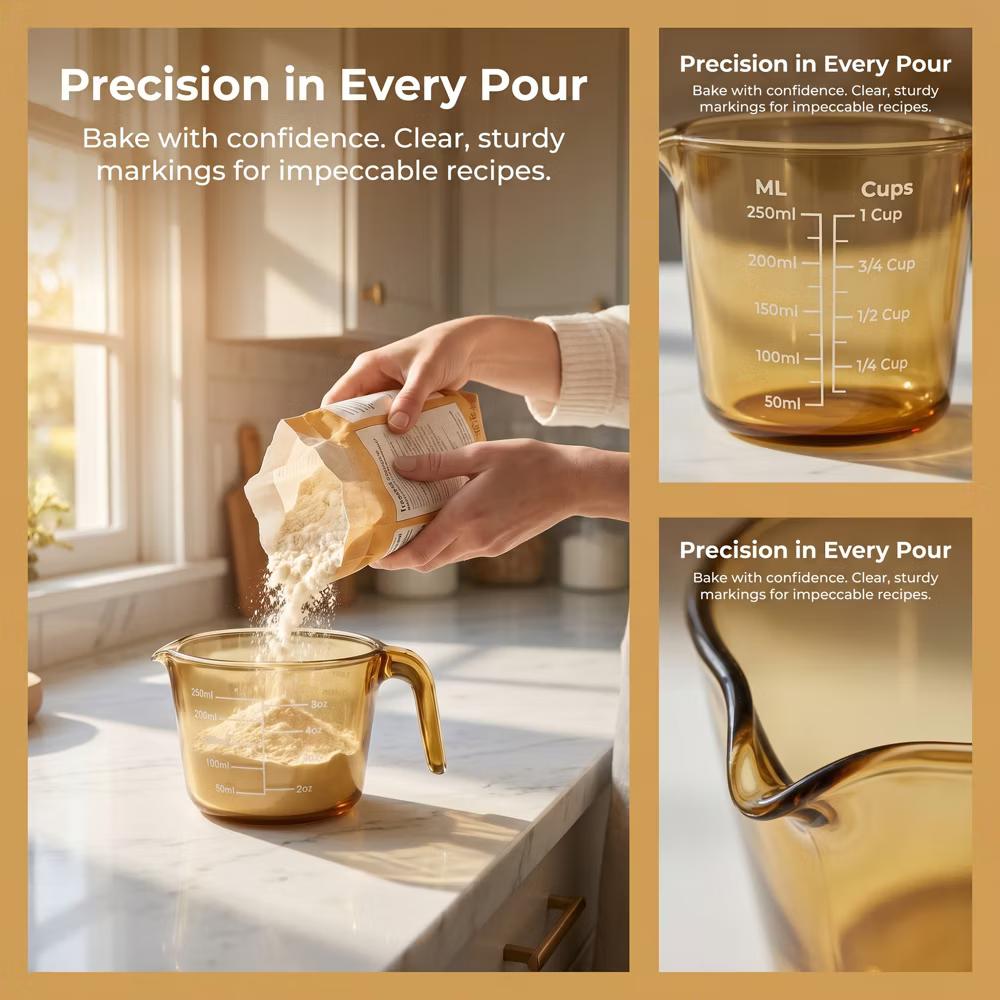 Measuring Cup, Glass Liquid Measuring Cup for Kitchen Baking and Cooking - Image 12