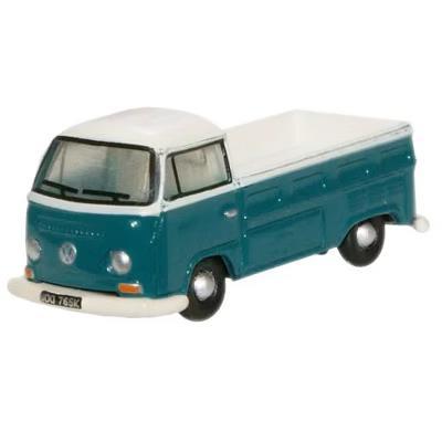 Volkswagen T2 Pickup Truck Emerald Green and Arkona White 1/148 (N) Scale Diecast Model Car