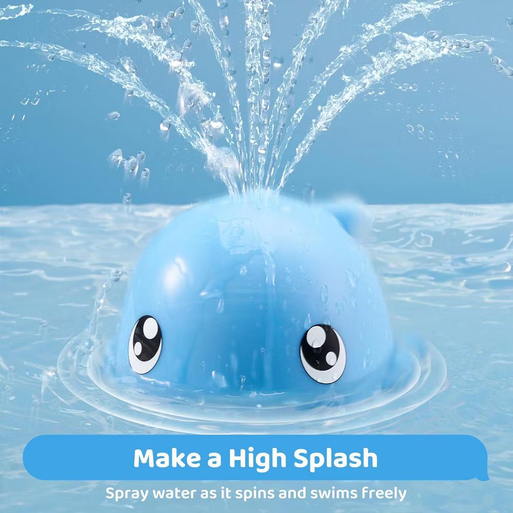 Baby Bath Toy Whale Sprinkler, Light Up Bathtub Water Toys – Water Spraying, Vibrant Colorful Lights, Gift for Babies & Toddlers 6 Months+ - Image 5
