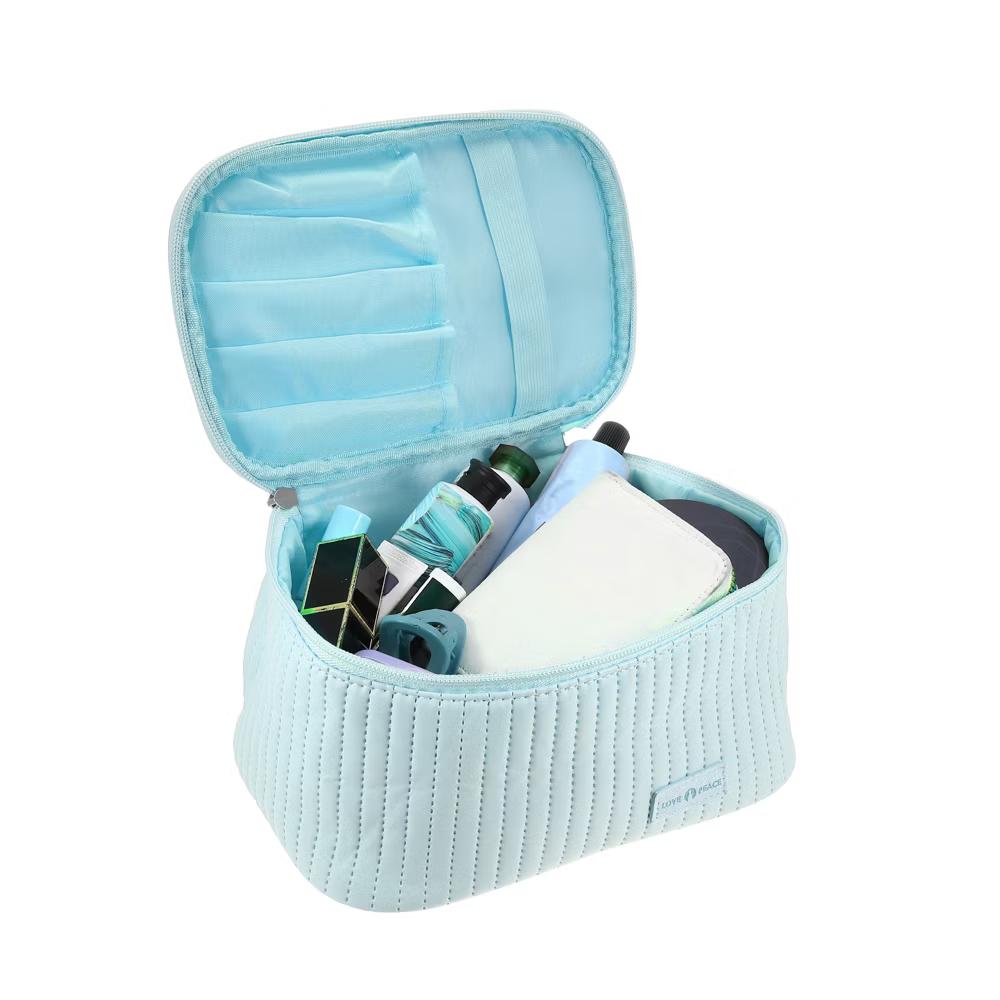 Polyurethane Faux Leather Large Makeup Bag Brush Organizer for Women 1 Pc - Image 13