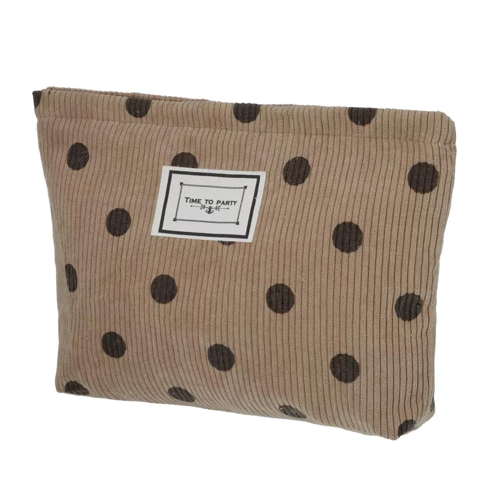 Portable Corduroy Polka Dot Makeup Bags and Organizers 1 Pc - Image 7
