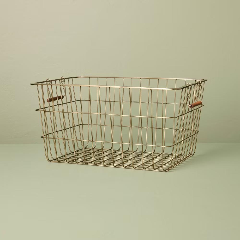 Rectangular Brass Wire Storage - with Magnolia - Image 5