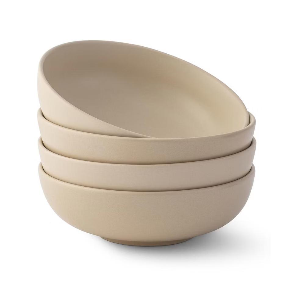 JoyJolt Mesa 4-Piece Stoneware Pasta Bowls Set – 30oz - Image 2