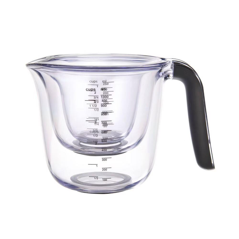 KitchenAid Set of 3 Measuring Cups: Plastic, Dishwasher-Safe, Easy-Pour Spout, 2, 1, & 4-Cup Stackable Design - Image 11