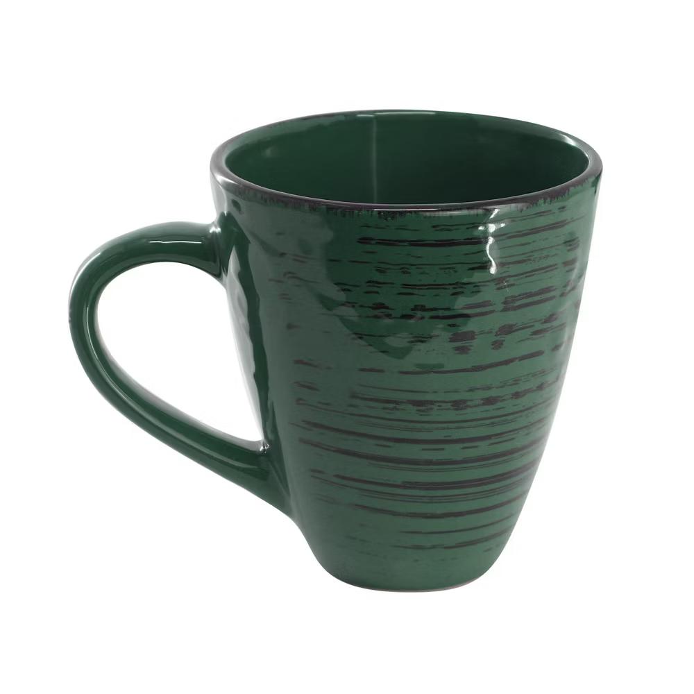 Malibu Sea Glass 16-Piece Dinnerware Set in Dark Green - Image 14