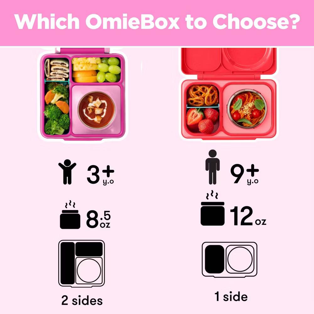 OMIEBox Insulated Bento Lunch Box with Leakproof Thermos Food Jar 3 Compartments - Image 9