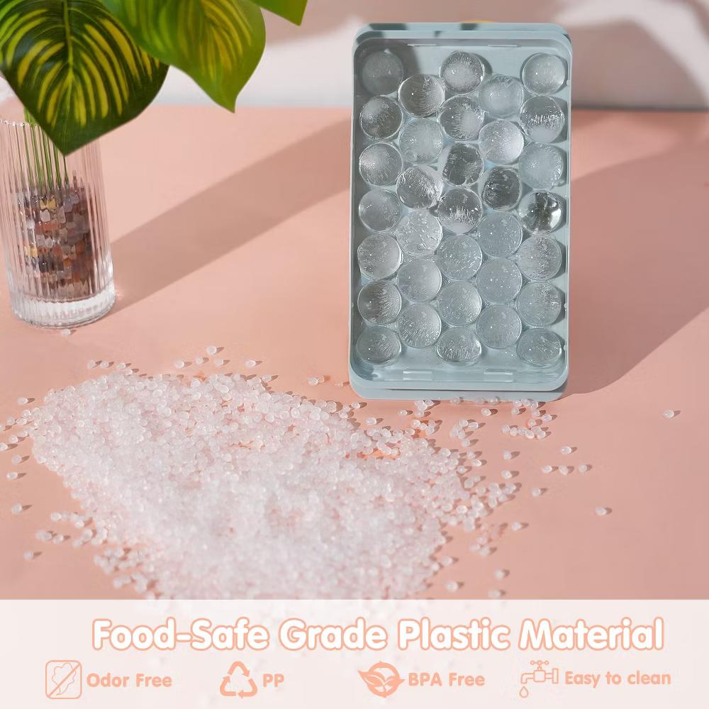 0.8 Inch Round Ice Cube Tray with Lid & Storage Bin, Small Sphere Ice Ball Molds for Freezer, Reusable Ice Maker Tray for Whiskey, Cocktails & Drinks - Image 4