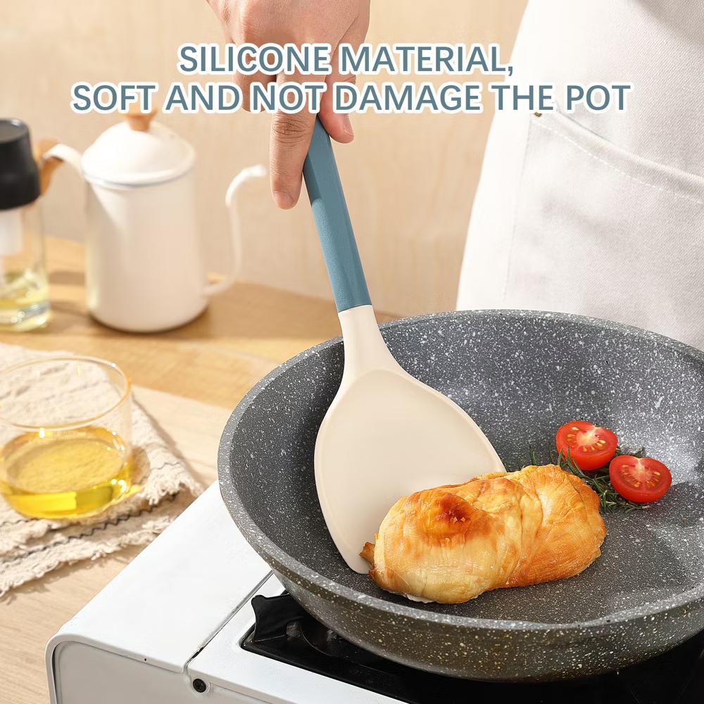 21-Piece Silicone Cooking Utensil Set with Holder, Heat-Resistant Kitchen Utensils and PP Handles - Image 4