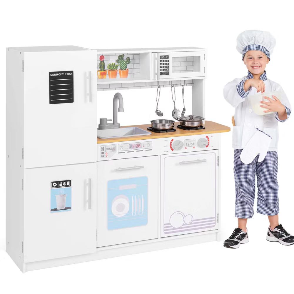 Kids Kitchen Play Set with Stove Removable Sink Oven Microwave Dish Washer - Image 10